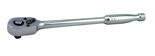 A chrome vanadium hand ratchet for use with 1/4" drive sockets.