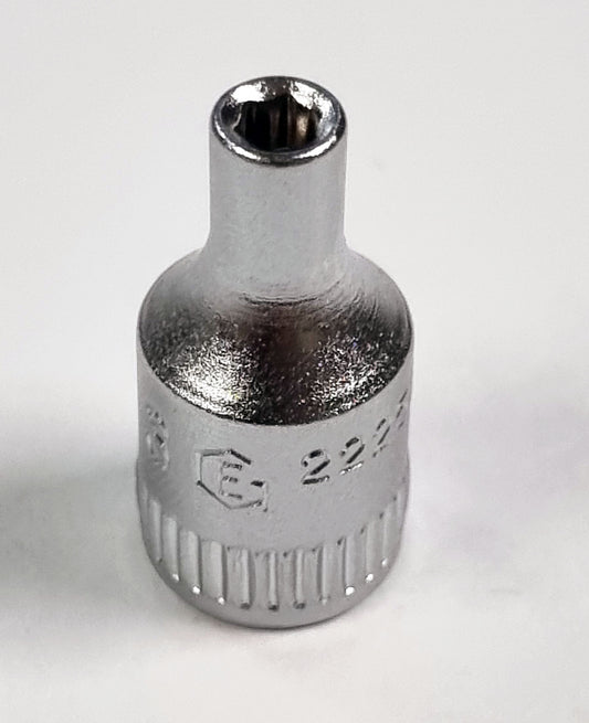 4.5mm 1/4" Drive Socket Standard Depth - 6-Point From Genius Tools - 2225045