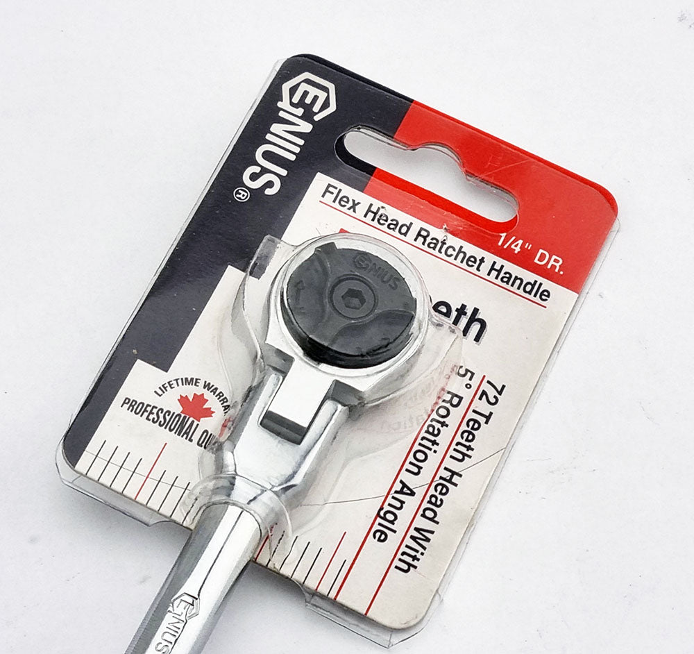 1/4" DRIVE FLEX HEAD RATCHET FROM GENIUS TOOLS