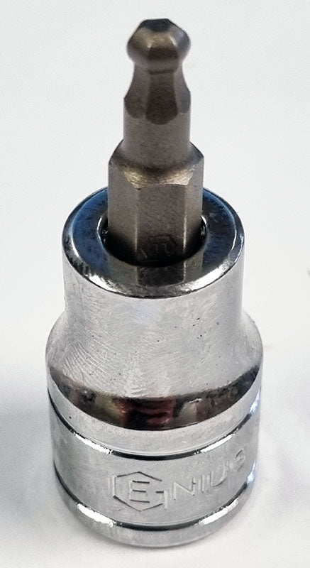 3/8" Drive 4mm Ball End Hex / Allen Bit Socket - 50mml From Genius Tools