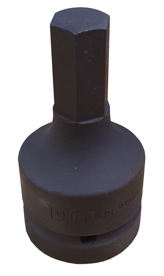 19MM IMPACT HEX / ALLEN BIT DRIVER 1" DRIVE FROM GENIUS TOOLS