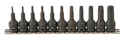 11Pc 3/8" Dr. Star Impact Bit Socket Set (Cr-Mo) Genius Tools Tx-311