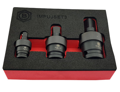 3PC IMPACT UNIVERSAL JOINT, UJ SOCKET SET FROM BRITOOL HALLMARK