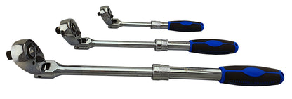 3PC EXTENDING RATCHET SET WITH FLEX-HEADS FROM BRITOOL HALLMARK