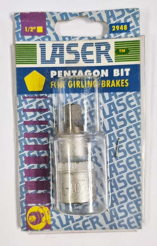 LASER TOOLS 10MM PENTAGON (5-SIDED) BIT FOR GIRLING BRAKES