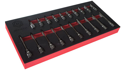 20PC 3/8" STANDARD & LONG HEX / ALLEN KEY BIT SOCKET SET FROM BRITOOL HALLMARK