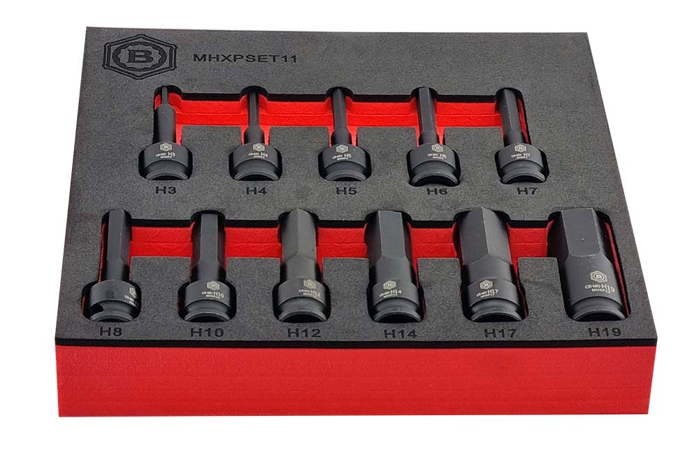 BRITOOL HALLMARK 3/8"SD  HEX / ALLEN KEY IMPACT DRIVER 11PC SET