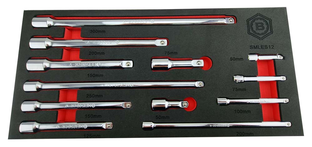 12PC EXTENSION BAR SET - 1/4", 3/8" & 1/2" DRIVE FROM BRITOOL HALLMARK