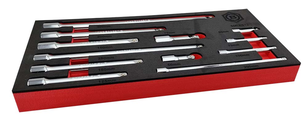 12PC EXTENSION BAR SET - 1/4", 3/8" & 1/2" DRIVE FROM BRITOOL HALLMARK