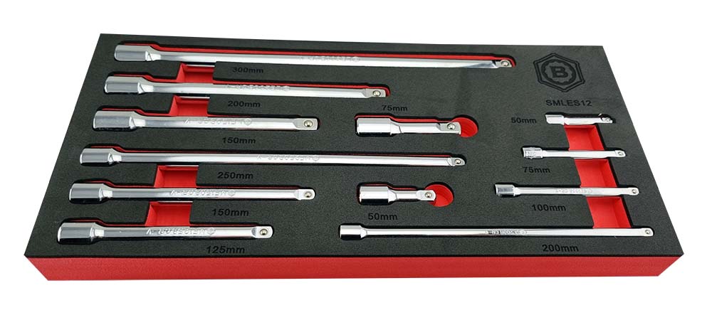 12PC EXTENSION BAR SET - 1/4", 3/8" & 1/2" DRIVE FROM BRITOOL HALLMARK