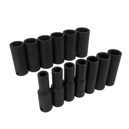 13Pc 3/8" Drive AF Impact Socket Set Genius Tools TF-313SD
