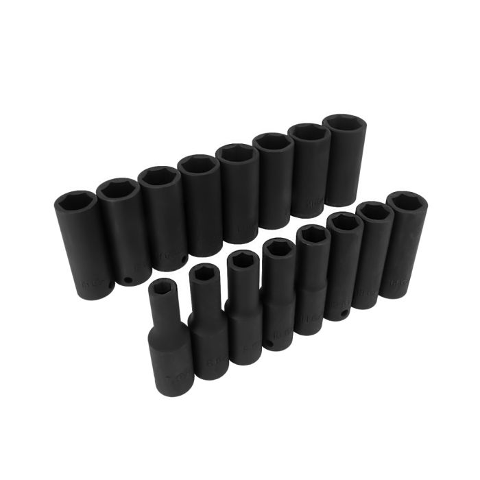 16Pc 3/8" Drive Metric Deep Impact Socket Set 7-22mm From Genius Tools