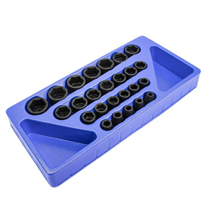 1/2" Dr. Metric Impact Socket Set 25 Piece Genius Tools TF-425M