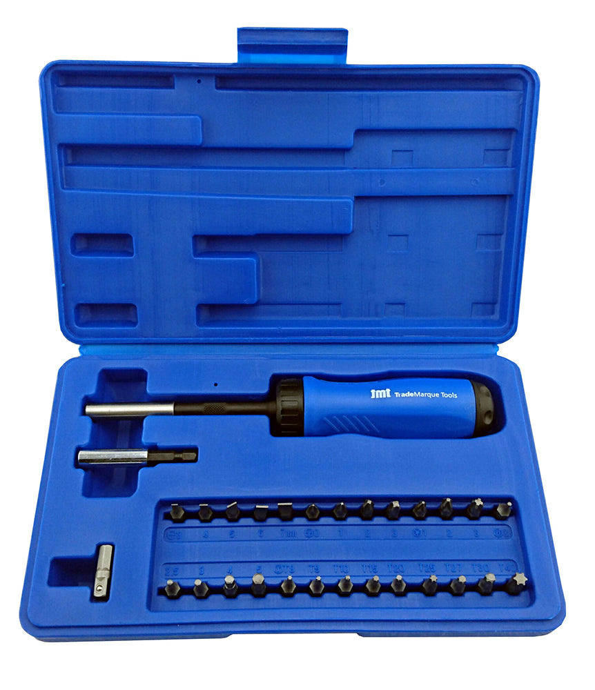 **CLEARANCE** 29PC GEARLESS RATCHET SCREWDRIVER SET WITH BITS